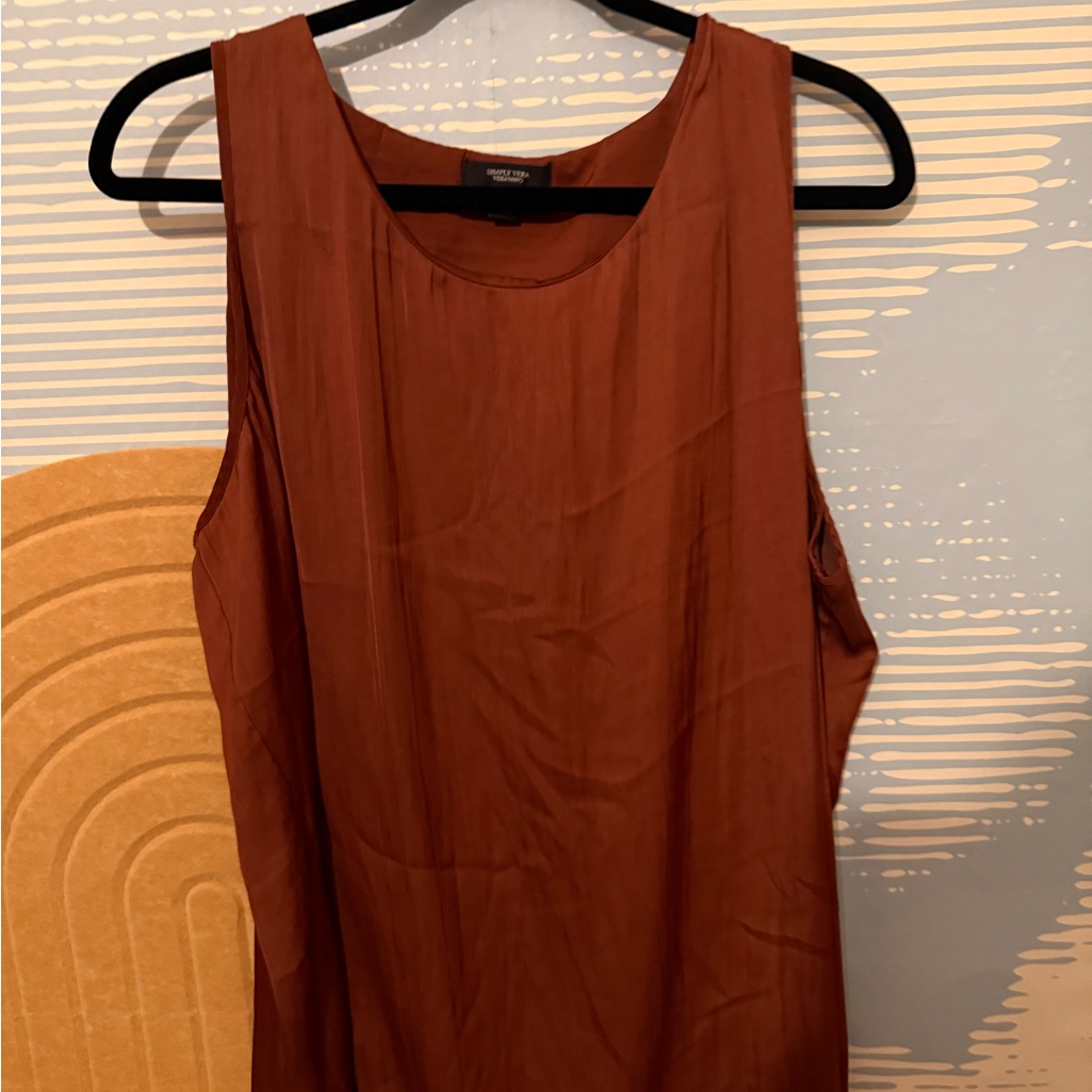 Vera Wang Satin Sleeveless Top